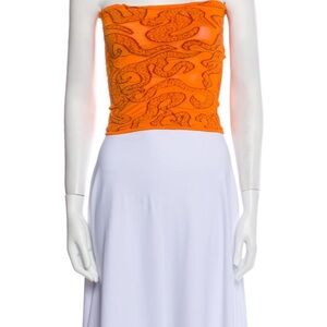 Paloma Wool Pico Orange Bandeau Top